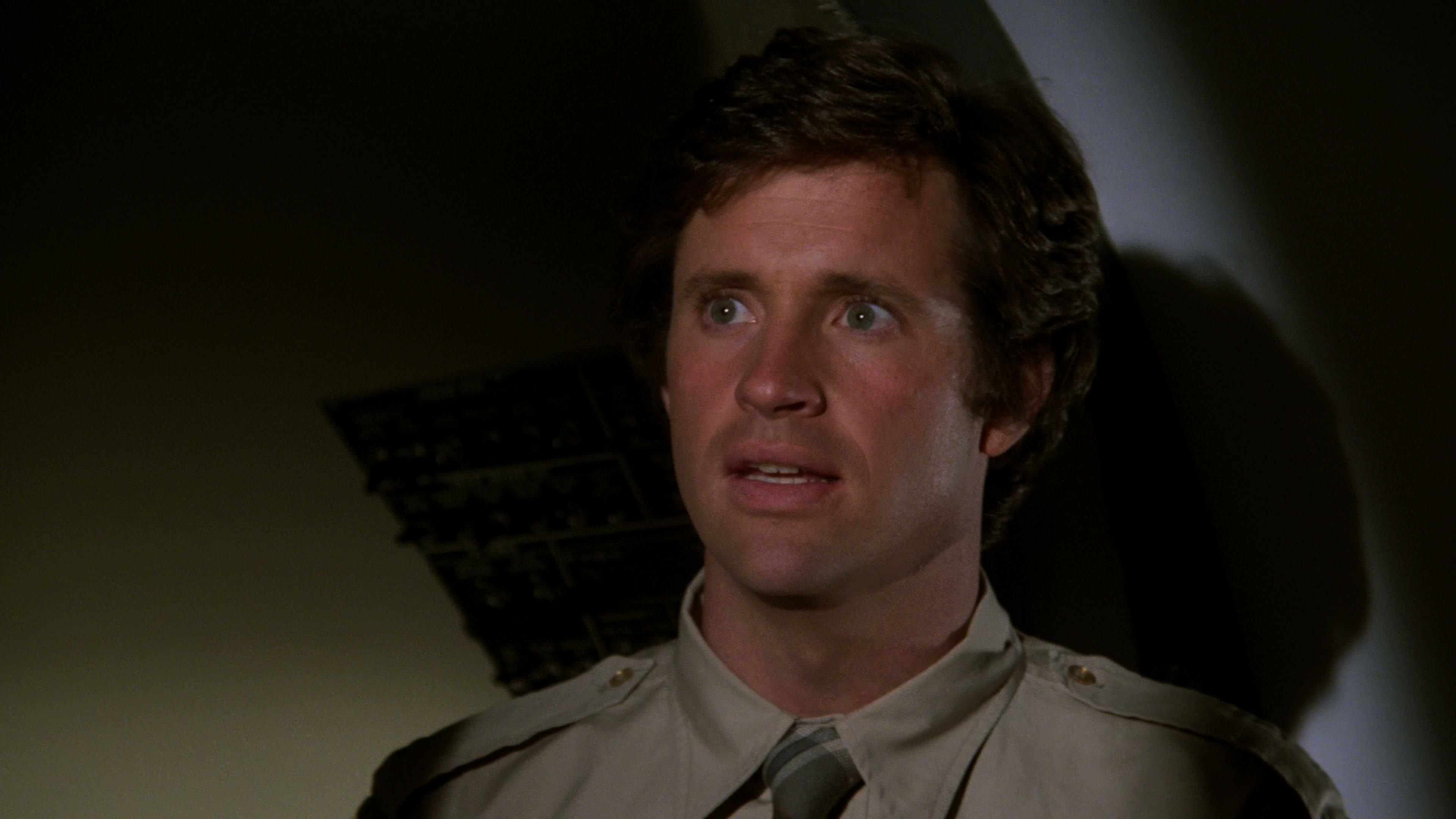Ted Striker aboard the airplane in Airplane!